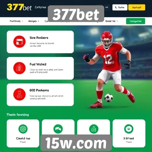 Apresentação das principais funcionalidades do site 377bet